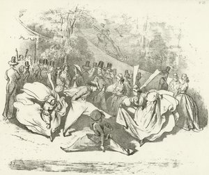 Dziesięć lat później lub zmiana mody 1840 (grawiura) autorstwa Gustave Dore