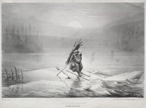 Łamiący lód, pamiątka z Norwegii. autorstwa Gustave Dore
