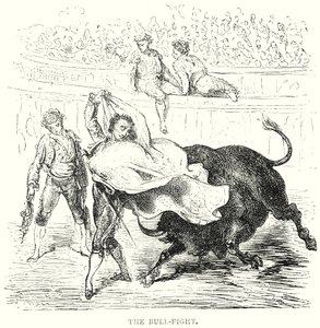 Walka byków (grawerunek) autorstwa Gustave Dore