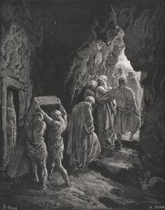 Pogrzeb Sary, ilustracja z "The Holy Bible" Dore