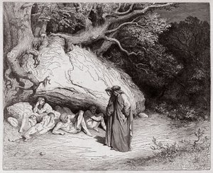 Boska Komedia (La Divina Commedia, La Divine Comedie), Inferno, Canto 4: Niewinne dusze w otchłani - autorstwa Dante Alighieri (1265-1321) - Ilustracja Gustave Dore (1832-1883) autorstwa Gustave Dore