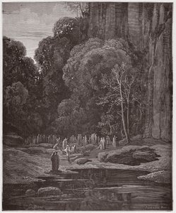 Boska Komedia (La Divina Commedia, La Divine Comedie), Purgatorio, Canto 5: Późni skruszeni śpiewający Miserere - autorstwa Dante Alighieri (1265-1321) - Ilustracja Gustave Dore (1832-1883) autorstwa Gustave Dore