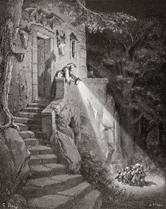 Dom wilkołaka, ryty przez Heliodore Josepha Pisana (1822-90) c.1868 autorstwa Gustave Dore