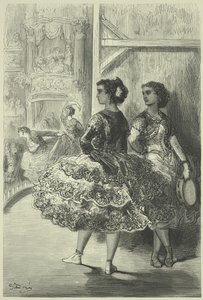 Fandango w teatrze San Fernando, Sewilla autorstwa Gustave Dore