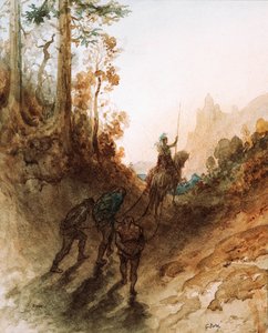 Giganci są schwytani, ok. 1869-83 (akwarela) autorstwa Gustave Dore