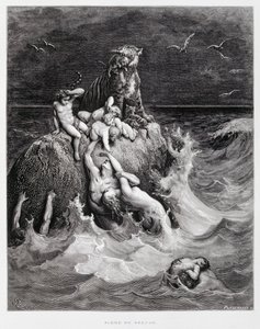 Wielki potop, ilustracja z Biblii Dore