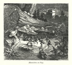 Zamek Mannikinów (rycina) autorstwa Gustave Dore