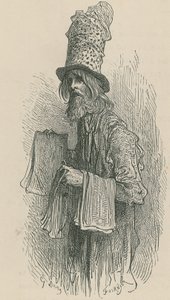 Sprzedawca gazet autorstwa Gustave Dore