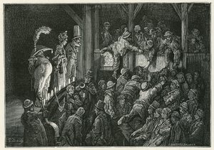 The Penny Gaff w Whitechapel autorstwa Gustave Dore