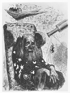 Astrolog Herr Trippa, ilustracja z „Gargantua i Pantagruel”, autorstwa François Rabelais autorstwa Gustave Dore