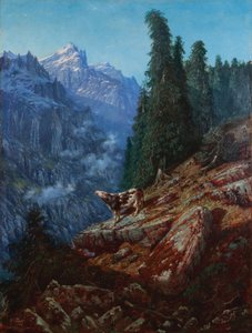 Zagubiona krowa 1852 (olej na płótnie) autorstwa Gustave Dore