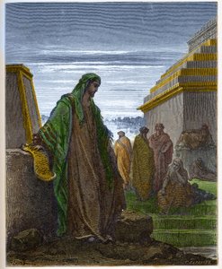 Prorok Daniel - - Grawerowanie w „The Bible illustree” Gustave