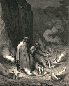 Stałem tam jak zakonnik, który żałuje za morderstwo zagłady, ok. 1890. autorstwa Gustave Dore
