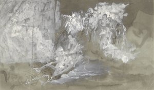 Chmura, w której unoszą się postacie autorstwa Gustave Dore