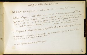 Folio 39 zeszytu ćwiczeń nr. 19 Strona rękopisu szkiców Gustawa Flauberta. Plany edukacji sentymentalnej. BWP. autorstwa Gustave Flaubert