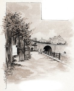 Urząd celny na quai de Valmy, Canal Saint-Martin, Paryż Rysunek Gustave