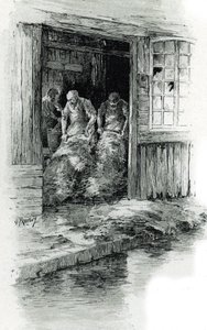 Megissiers de la rue des gobelins in Paris (Garbarze pracujący w skórach i skórach zwierzęcych na rue des Gobelins w Paryżu) Rysunek Gustave