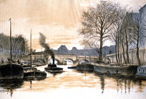 Paryż, Sekwana i Pont Neuf autorstwa Gustave Fraipont