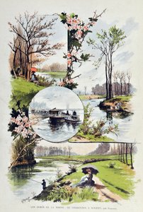 Skraj Marny: od Charenton do Nogent w 1887 r. Ilustracja Gustave