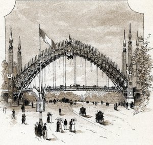Widok na kładkę Pont de l