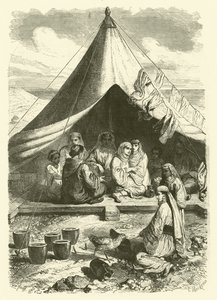 Marokańscy Żydzi w Gibraltarze, po ucieczce przed masakrami w Tetouan (rycina)