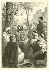 Arabski gawędziarz (grafika) autorstwa Gustave Janet