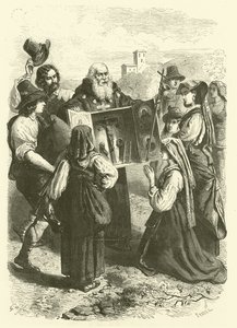 Wystawa relikwii, Włochy (grafika) autorstwa Gustave Janet