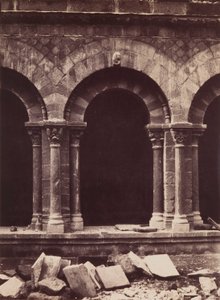 Katedra Notre-Dame, fragment pasażu klasztornego, Le Puy autorstwa Gustave Le Gray