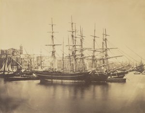 Statki w porcie, Sète autorstwa Gustave Le Gray