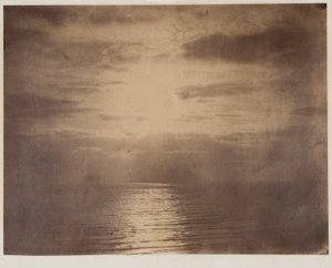 Efekt słoneczny w chmurach - ocean autorstwa Gustave Le Gray