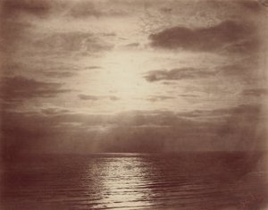 Efekt słoneczny w chmurach-oceanie, 185657. autorstwa Gustave Le Gray