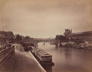 Pont du Carrousel, Paryż: Widok na zachód z Pont des Arts, 1856-1858 (zdjęcie) autorstwa Gustave Le Gray