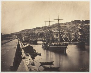 Port i miasto Sète-Mediterranean (Port et Ville de Sète-Mediterranée) autorstwa Gustave Le Gray