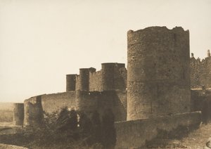 Mury obronne Carcassonne, 1851. autorstwa Gustave Le Gray