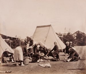 Posiłek żuawów autorstwa Gustave Le Gray