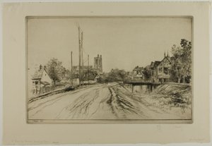 Śluza Nowego Kanału, Troyes autorstwa Gustave Leheutre