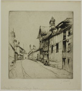 Ulica Małego Klasztoru, Troyes autorstwa Gustave Leheutre
