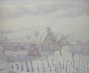 Blizzard w Hedouville autorstwa Gustave Loiseau