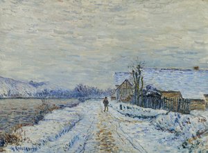 Wpływ śniegu w Tournedos, 1899 autorstwa Gustave Loiseau