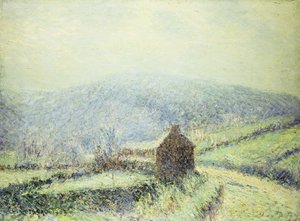 Szron w Huelgoat, Finistere; Gelee Blanche au Houelgouat Finistere, 1903 autorstwa Gustave Loiseau