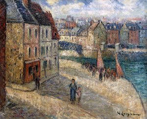 Dok w Dieppe, autorstwa Gustave Loiseau