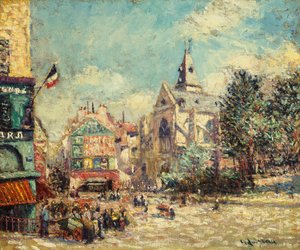 Kościół św. Medarda i Mouffetard Road w Paryżu; Kościół Saint-Medard i Rue Mouffetard, Paryż, 1903