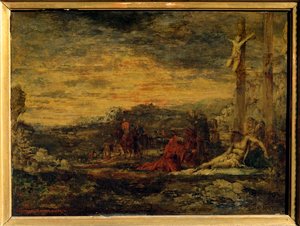 Kalwaria (obraz na drewnie) autorstwa Gustave Moreau