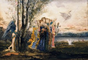 Kupidyn i muzy autorstwa Gustave Moreau