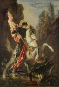 Święty Jerzy i Smok. 1889-90 autorstwa Gustave Moreau