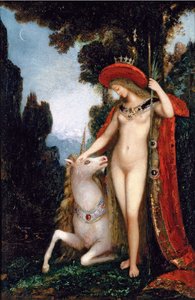 "Jednorożec" Obraz Gustave Moreau (1826-1898) 1885 Wymiary 50x34 cm Kolekcja prywatna autorstwa Gustave Moreau