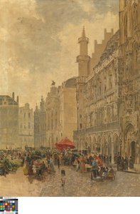 Grande Place w Brukseli autorstwa Gustave Walckiers