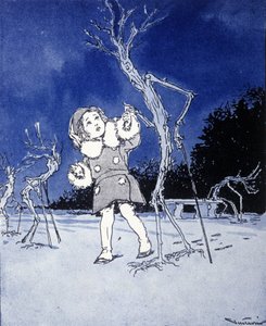 Ilustracja do „La storia di Peter Pan””, bajka Jamesa Matthew Barrie (JM lub J.M. Barrie autorstwa Gustavo Gustavino Rosso