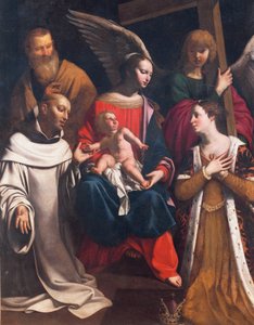 Święta Rodzina ze św. Brunonem i św. Elżbietą czyli Oczyszczenie autorstwa Guy Francois