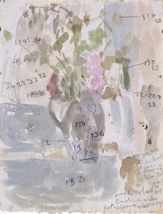 Wazon z kwiatami (akwarela na papierze) autorstwa Gwen John